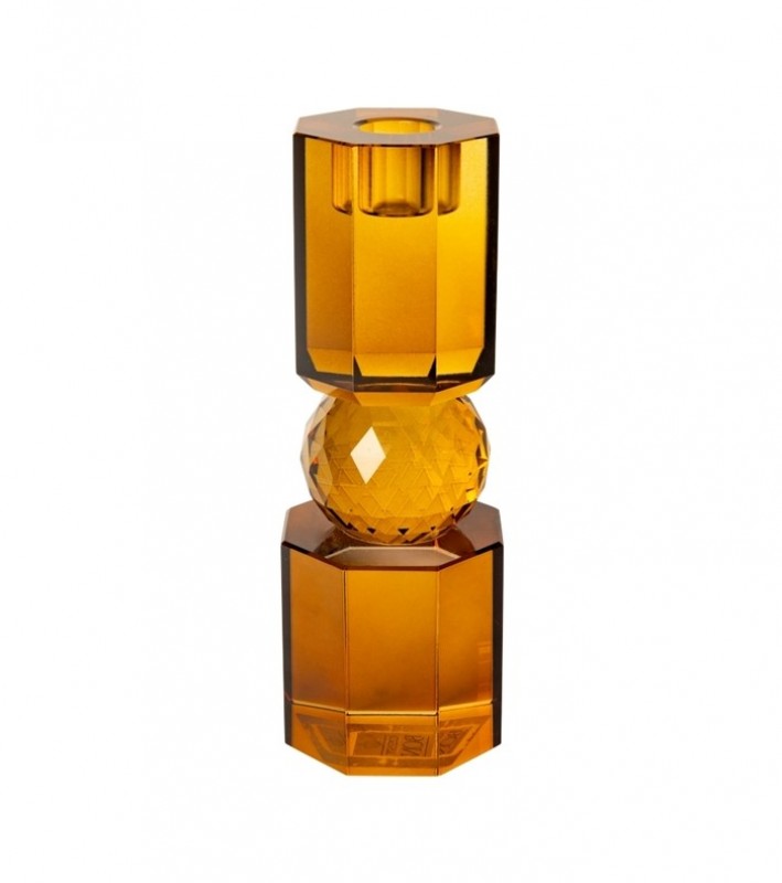 CRYSTAL CANDLE HOLDER CARAMELL 20 CRYSTAL CANDLE HOLDER CARAMELL 20